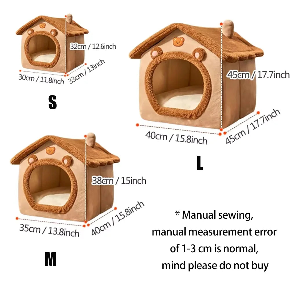 All Seasons Warm Washable Cat Dog House Indoor