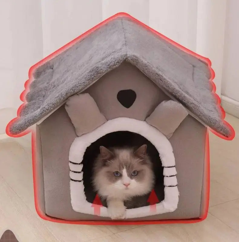 All Seasons Warm Washable Cat Dog House Indoor