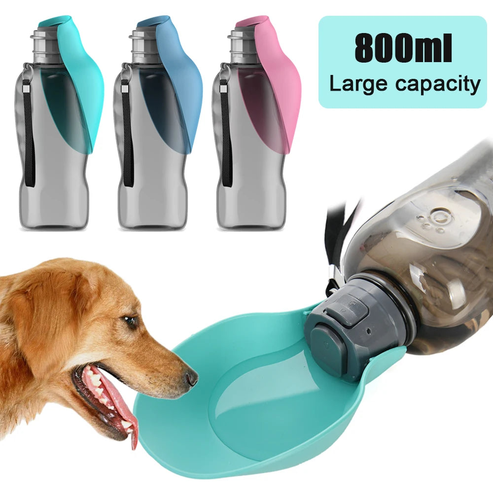 Portable Dog Water Bottle With Food Container