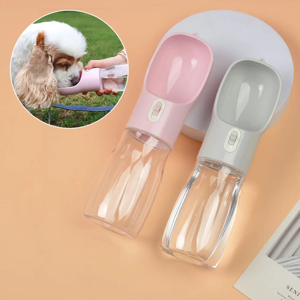 Portable Dog Water Bottle With Food Container