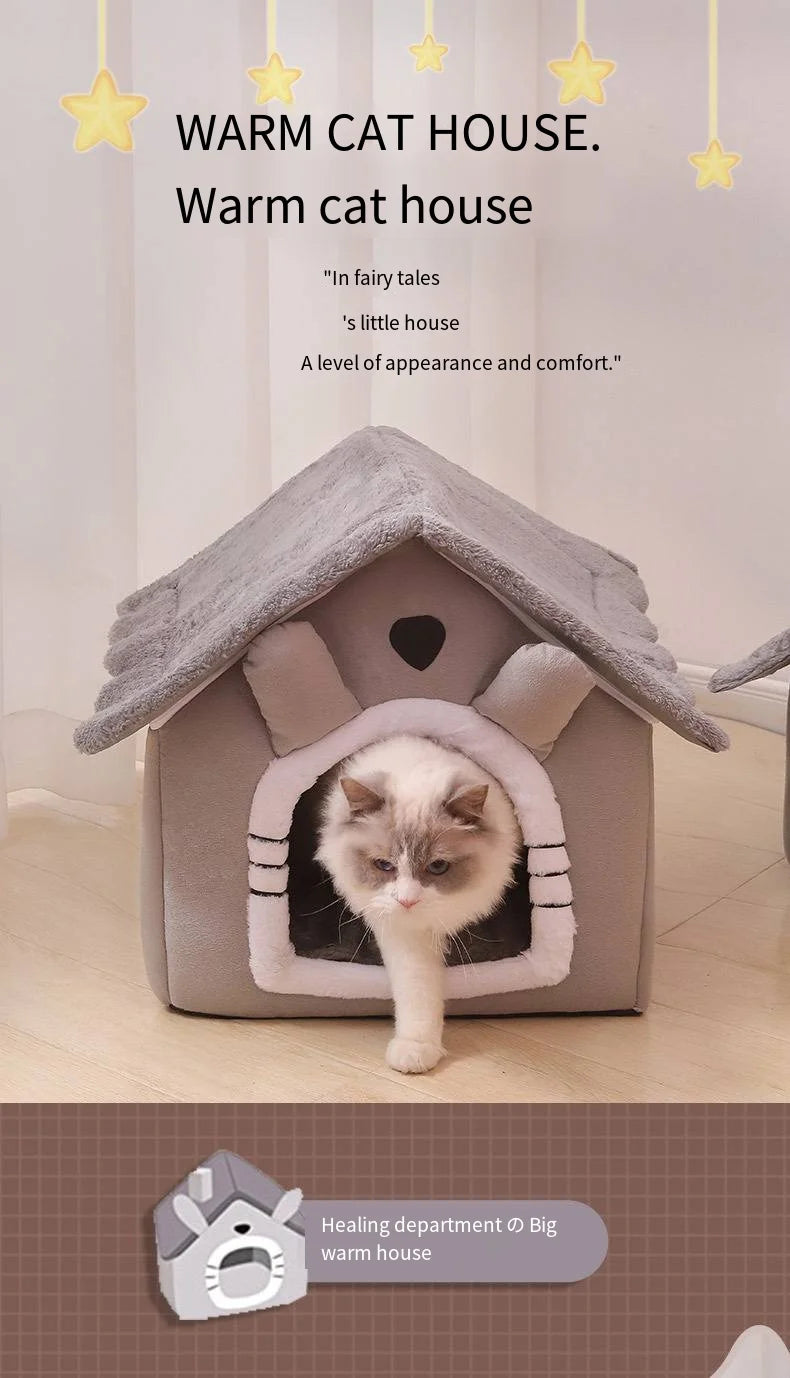 All Seasons Warm Washable Cat Dog House Indoor